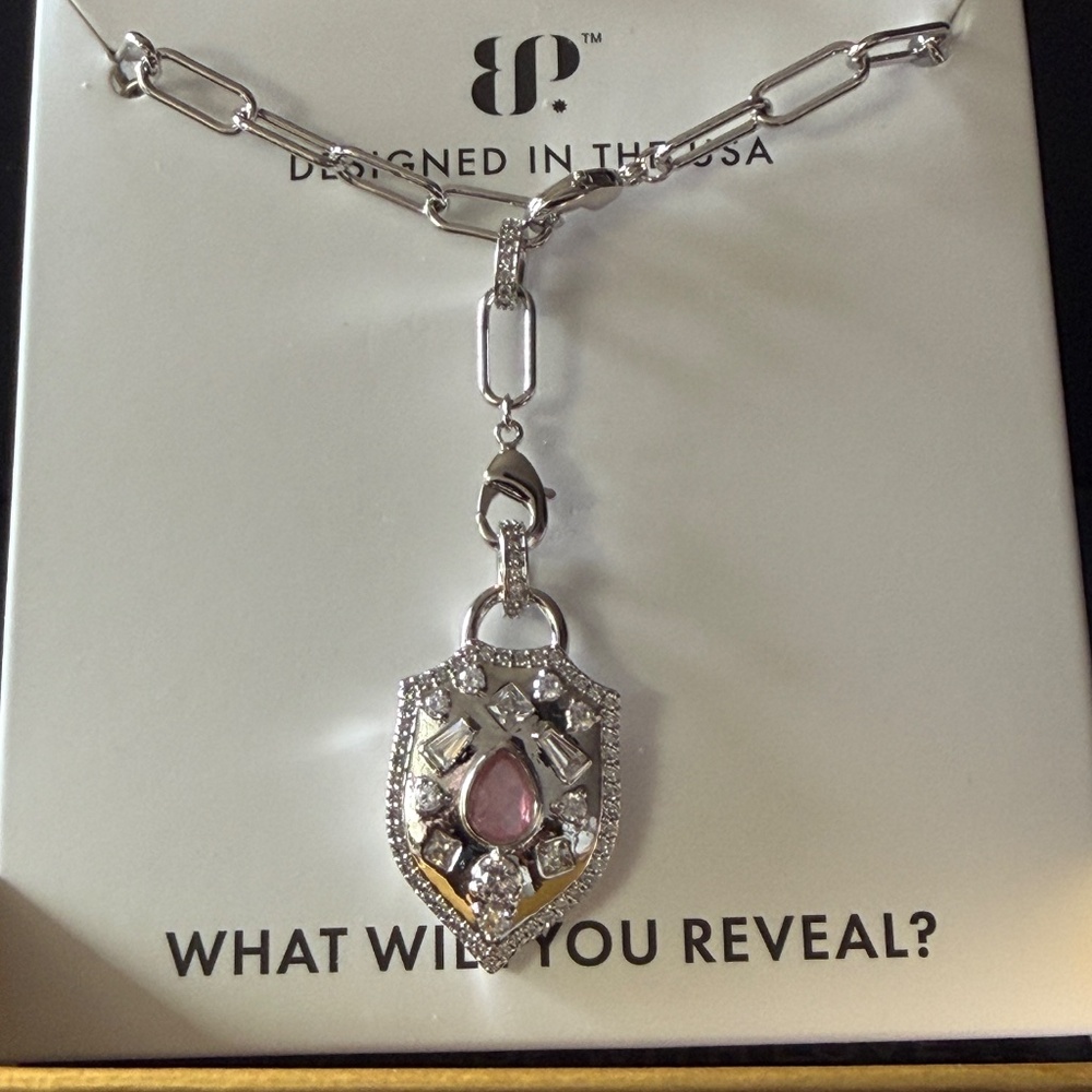 Bomb Party - 2026 Spring Gem Society -  NK91009 The Guardian Shield Necklace